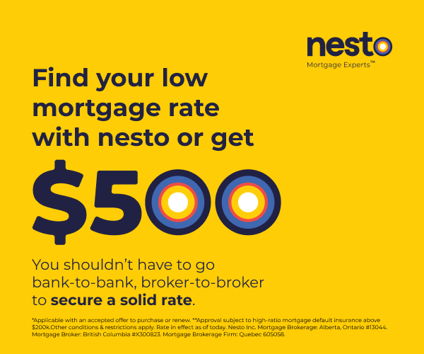 Find your low mortgage rate with Nesto or get $500