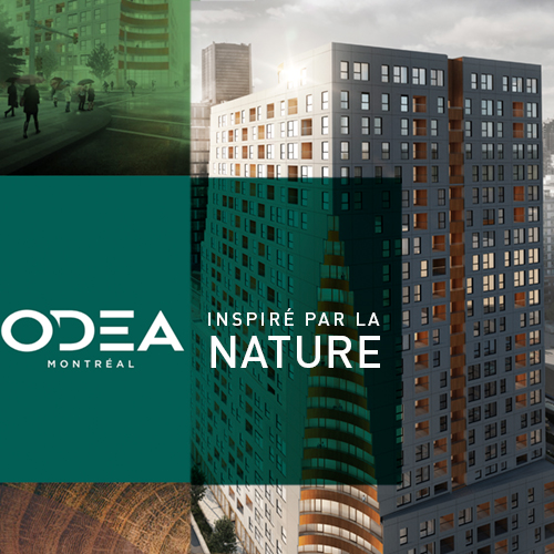 Odea Montréal est un projet mixte né d'un partenariat entre Creeco et Cogir Immobilier.