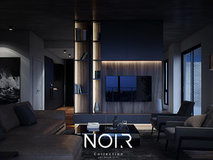 noir collection black living room