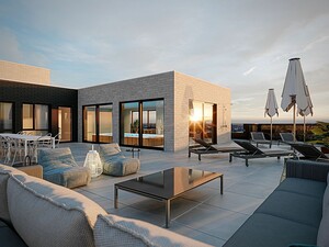 Baldwin Condos & Penthouses rooftop terrace