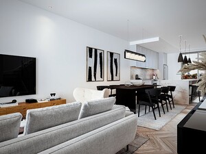 Univert LaSalle unit with bright living space